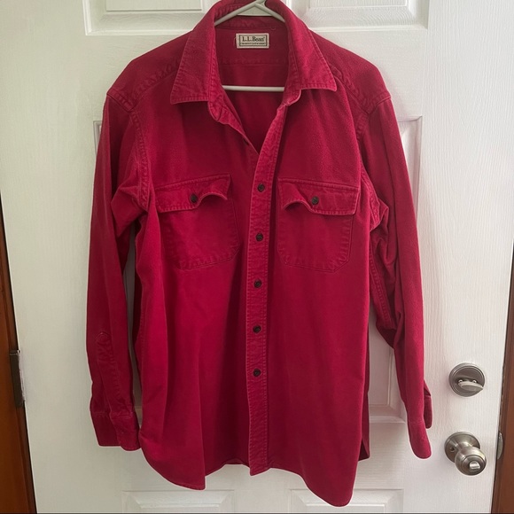 Vintage L.L. Bean men’s Chamois shirt red - Picture 1 of 4